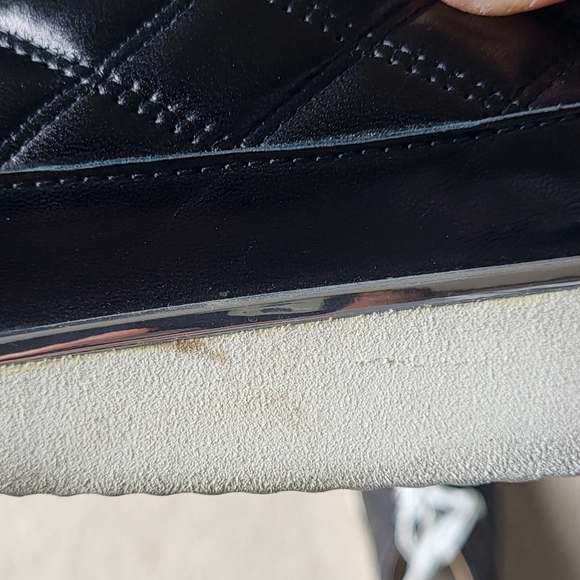 Ron White Italian Novella Quilted Sneaker Black & Silver Size 38 (US 7-7.5) - Picture 7 of 12